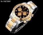 N Factory Rolex Daytona 40mm 7750/4310/4131 Movement 904L Steel Black Face Two-tone Gold Strap Watch
